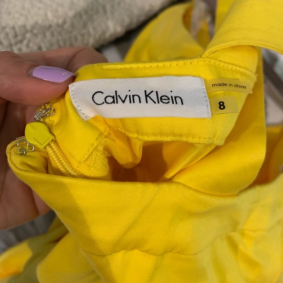 COPY - Calvin Klein sunny yellow cross-Back sundress - Picture 3 of 3